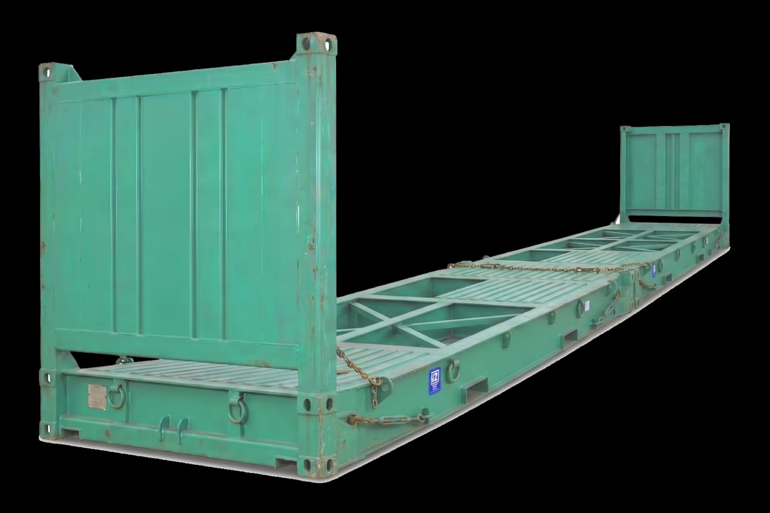 40' Flat Rack — Four Freestanding Posts